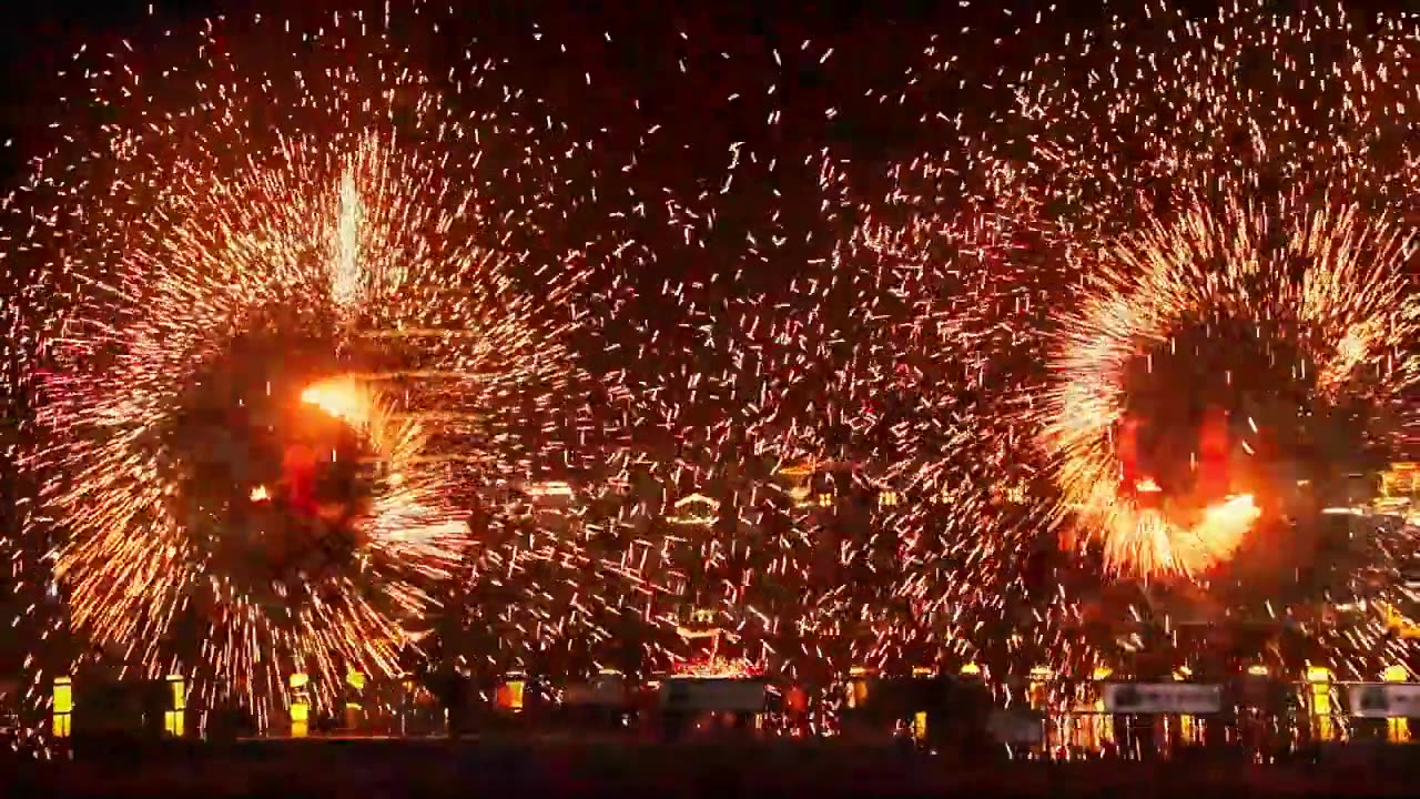 A stunning fireworks display