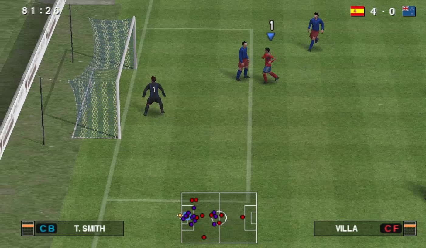 Pro Evolution Soccer 2012 gameplay on the PSP