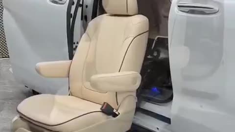 The Chinese have made a car with a retractable seat for the convenience of disabled and elderly people