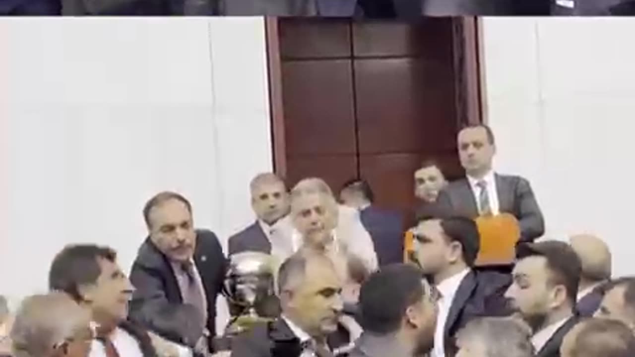 A fistfight broke out in Turkey's parliament Friday when an opposition deputy was attacked