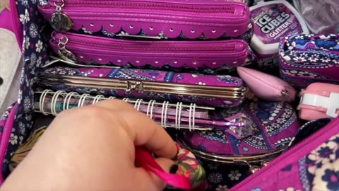 What's in my Vera Bradley Squared Away Bag in Boysenberry.