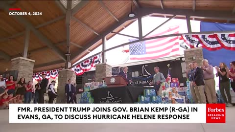 'I'm Not Thinking About Voters Right NowI'm Thinking About Lives'- Trump Visits GA After Helene