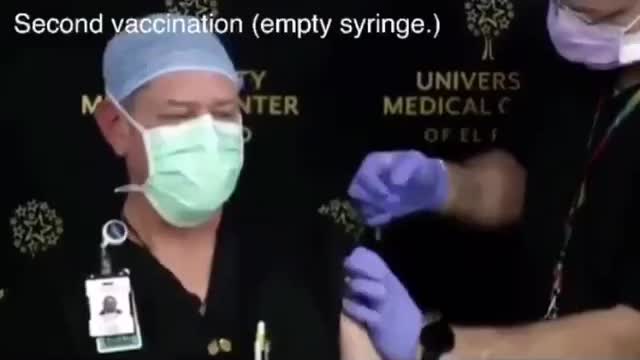 Docs fake vaccine injections.