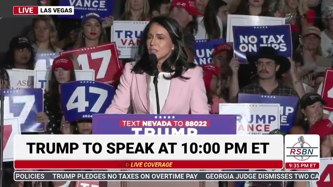 Tulsi Gabbard Speaks at the Trump Rally in Las Vegas, NV - 9/13/24