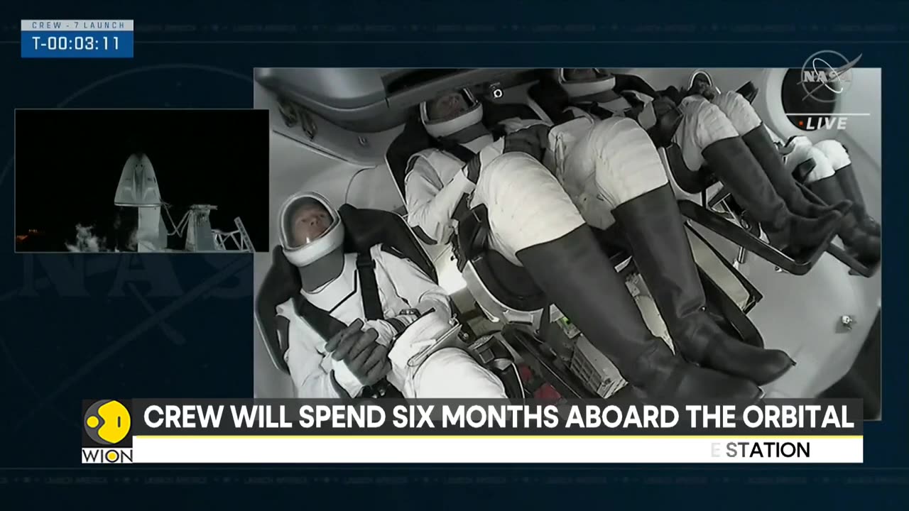 SpaceX launches truly international astronaut team on Crew-7 flight to space station for NASA