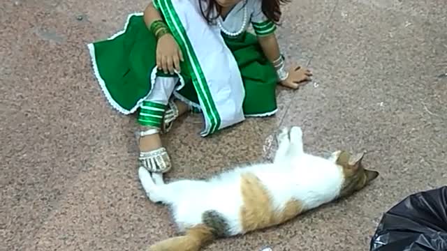 My baby and cat