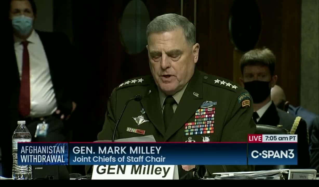 General Milley: Protecting Americans from terrorist attacks from Afghanistan "will be much harder now"