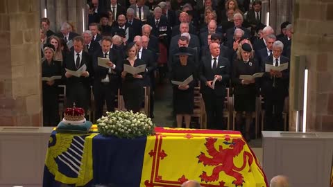 King Charles and his siblings walk behind Queen’s coffin