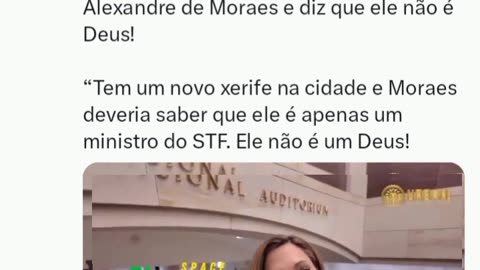 Maria Elvira Salazar, vai para cima de Alexandre de Moraes e diz que ele não é Deus!