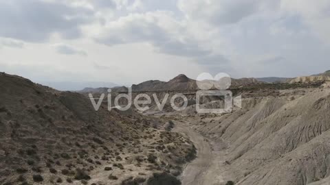 Aerial View Of Desert Valley