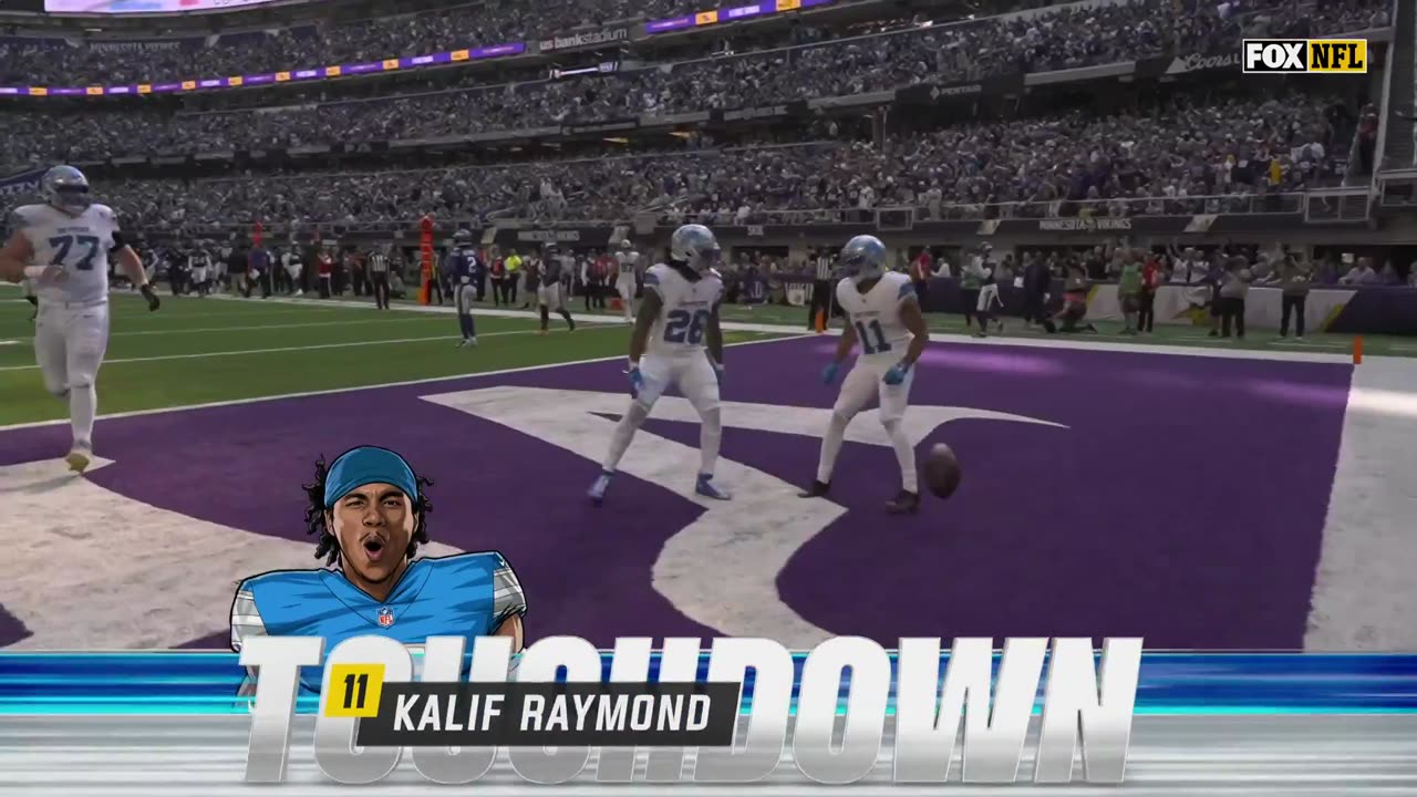 NFL - Kalif Raymond scores to extend the Lions lead!