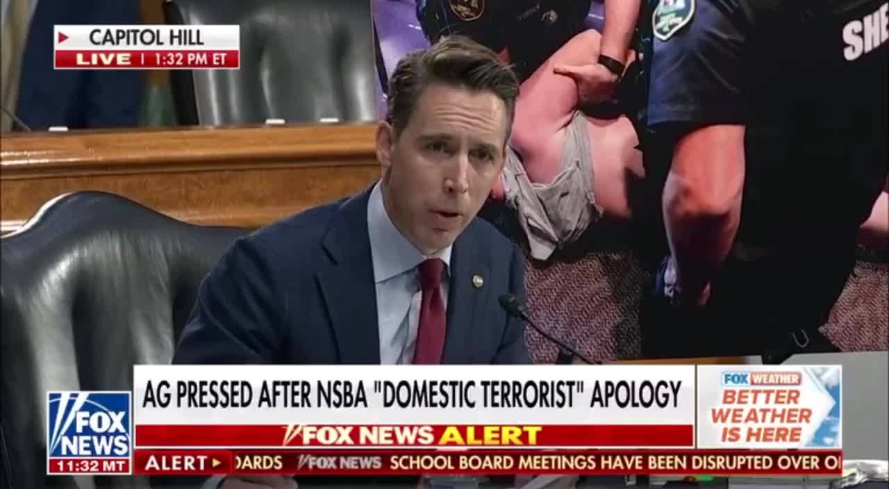 Josh Hawley Absolutely Roasts AG Garland Who Has Labeled Concerned Parents As Domestic Terrorists