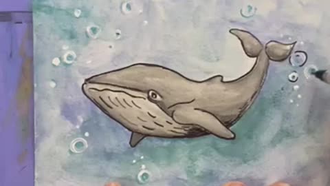 DIY Whale Watercolor Tutorial