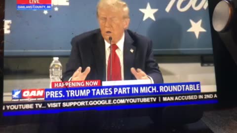 🦅 OANN president Donald Trump takes part in town hall in Michigan Friday 06:10 pm