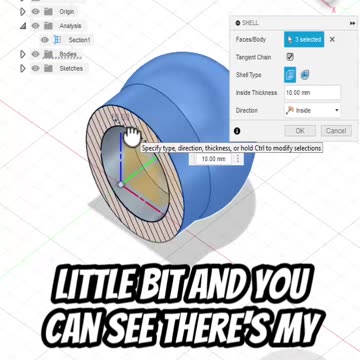 Fusion360: Shell #3dprinting