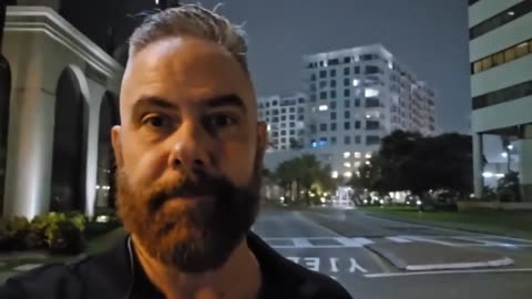 In the eye of Hurricane MILTON in Downtown Sarasota, Florida