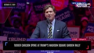 Tucker Carlson Speaks at Trump's Madison Square Garden Rally