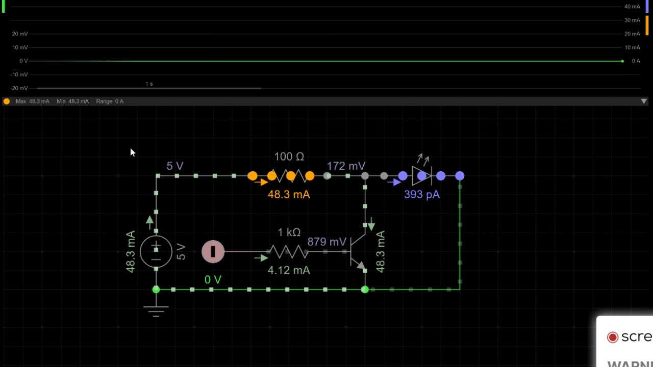 0005. NOT Gate with transistor FALSE