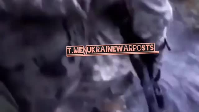 Ukrainian soldiers moving through the wetlands in the East