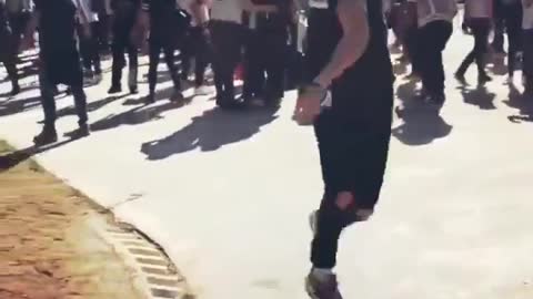 dude is dancing cool !!!