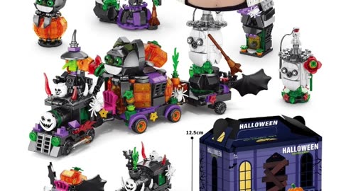 Halloween Pumpkin House Building Blocks – Creative Ghost House Set for Youth | Spooky Fun