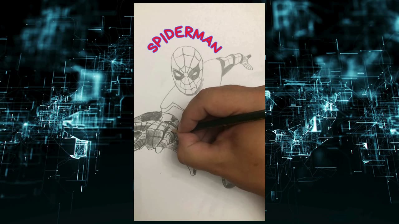 Spiderman timelapse drawing video #spiderman #peterparker #marvel #web #swing #hero #drawing #pencil