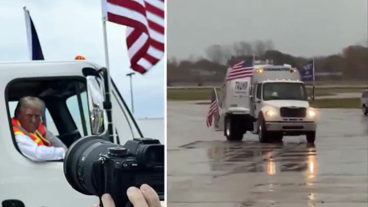 Donald Trump gets picked up in Green Bay