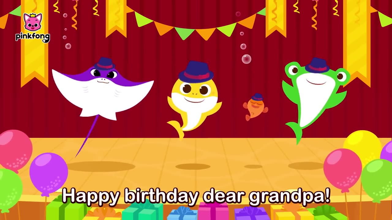 Happy Birthday Song (Retro Version) _ Happy Birthday, Grandpa Shark! _ Pinkfong Song for Kids