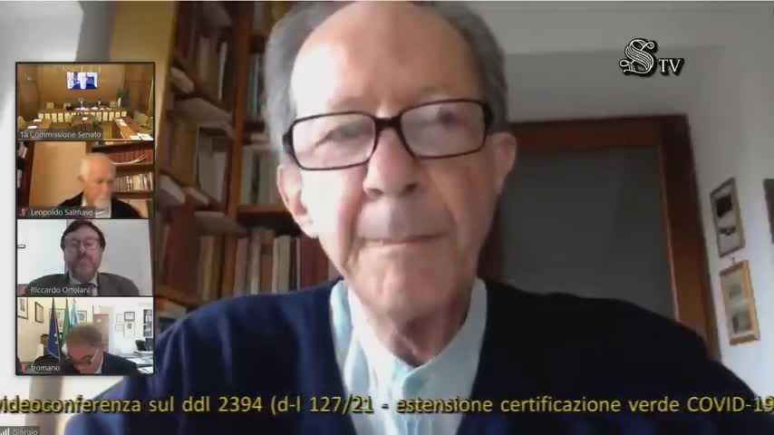 Il filosofo Giorgio Agamben in udizione al Senato sul tema Green Pass 07-10-2021