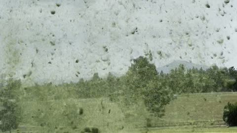 Dust Devil In Freshly Cut Hay Field