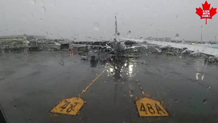 A minute time lapse flight from Vancouver to Toronto