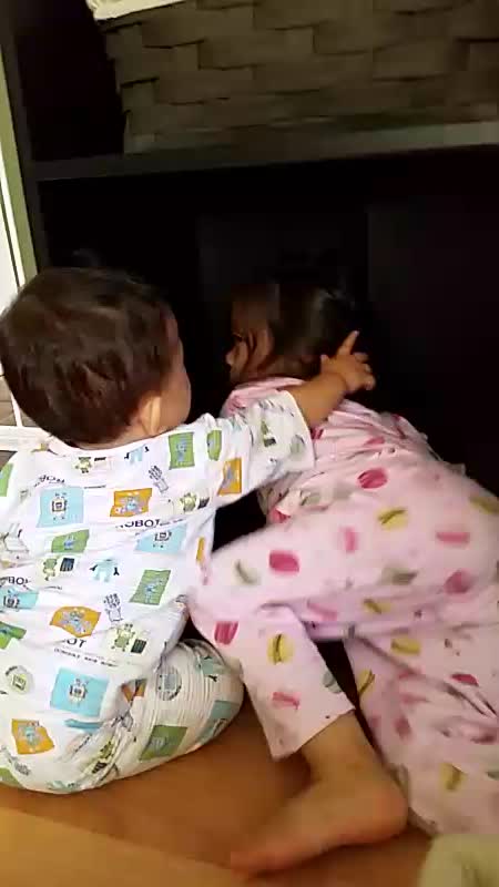 Funny toddler sister tells baby brother she needs space!