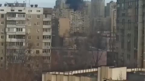 Missile Bomb Hits Apartment Buildings In Ukraine
