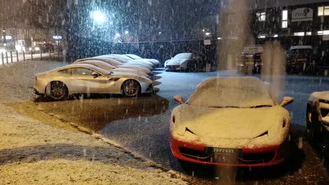 Snow Covered Supercars