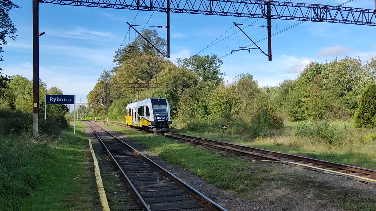 Szynobus KD odjazd ze stacji Rybnica do Świeradowa Zdr.