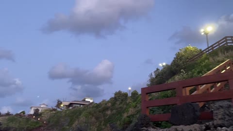 제주 용두암 저녁 하늘