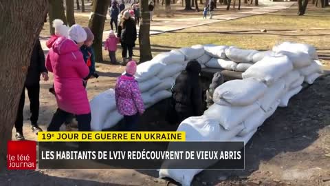 19e jour de guerre en Ukraine _ les habitants de Lviv redécouvrent de vieux abri