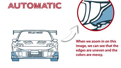 The difference between hand-drawn vectorization and automatic vectorization