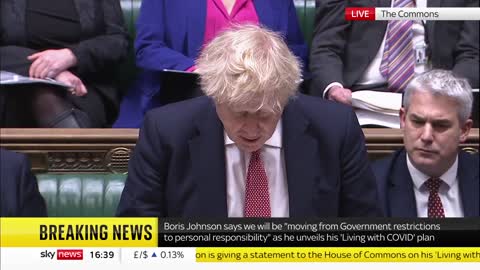 NOW - UK PM Johnson: All remaining COVID rules end in England.