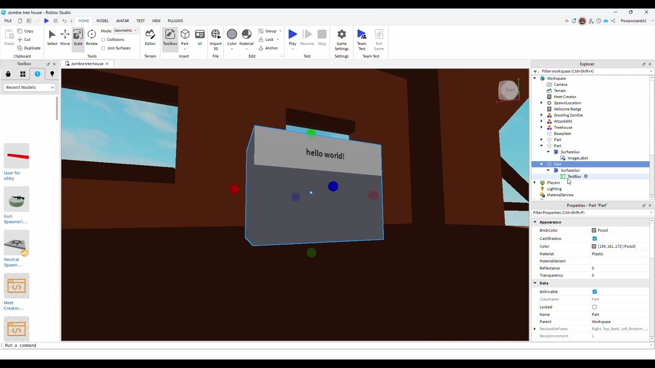 how to add images and text onto parts in roblox studio!