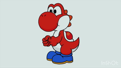 How to draw Red Yoshi - Super Mario