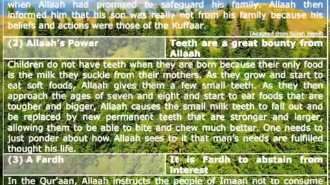 Allah ki qudrat, power of Allah, teeth