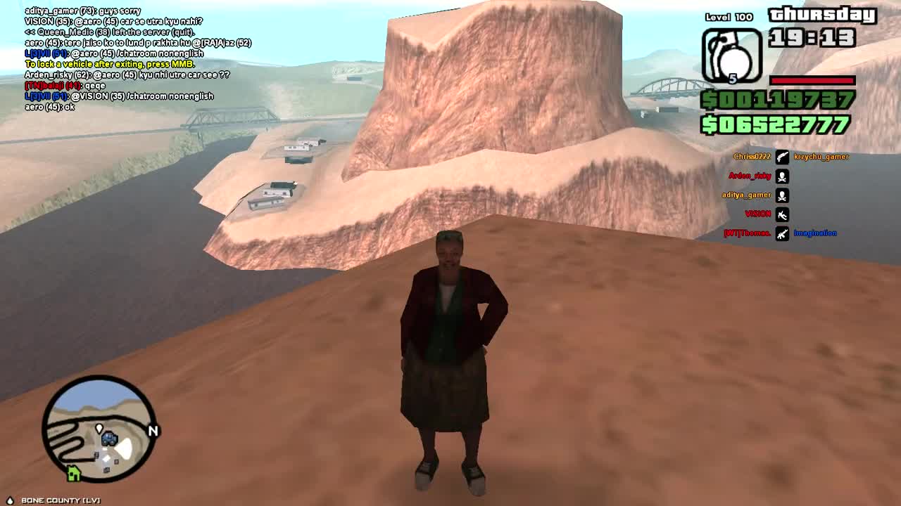 Granny Quits To Avoid Death in GTA SAMP during Grenade Stunt