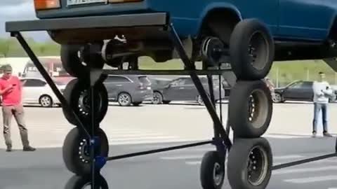 Modified car and tire repair