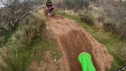 Soggy socks and motorcycle boots single track ride
