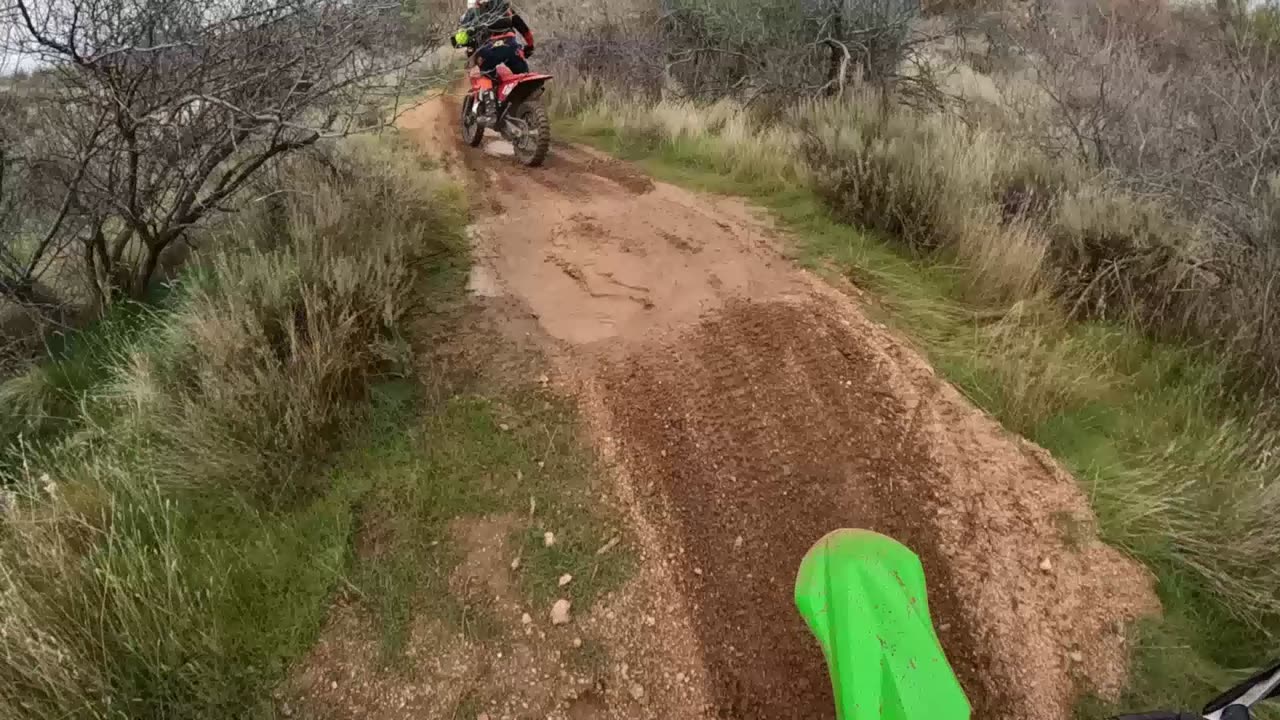 Soggy socks and motorcycle boots single track ride