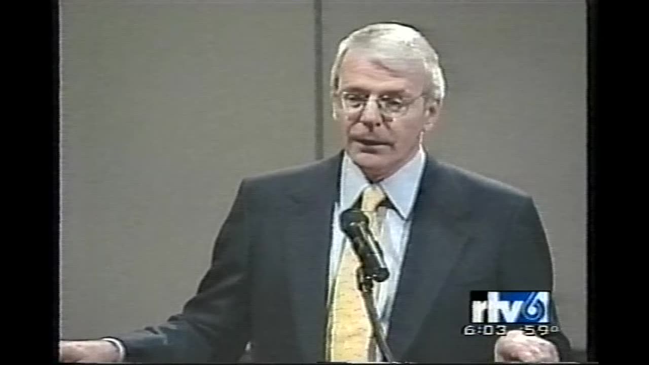 October 29, 2001 - Britain's John Major in Indiana to Discuss 9/11, Terror & The Road Ahead