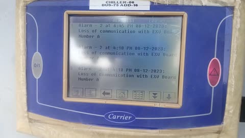 Carrier Chiller 30XA1002 model tripping issues