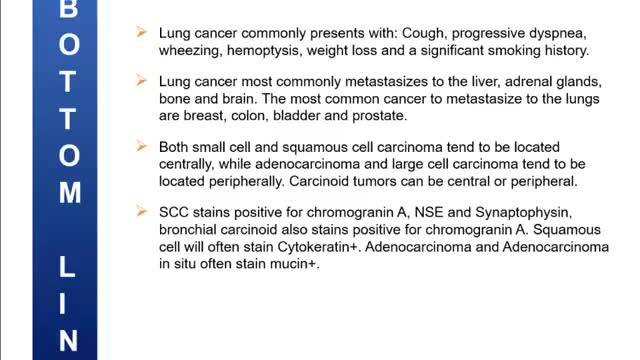USMLE-Rx •Lung cancer