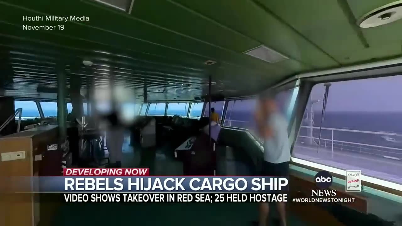 Cargo ship hijacked in Red Sea